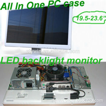 Wall mount all in one pc built-in all in one computer case 19.5"LED backlight monitor desktop computer without CPU